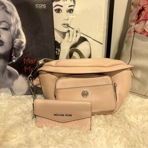 Michael Kors Blush Crossbody Bag with Wallet